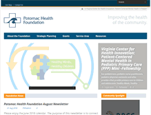 Tablet Screenshot of potomachealthfoundation.org